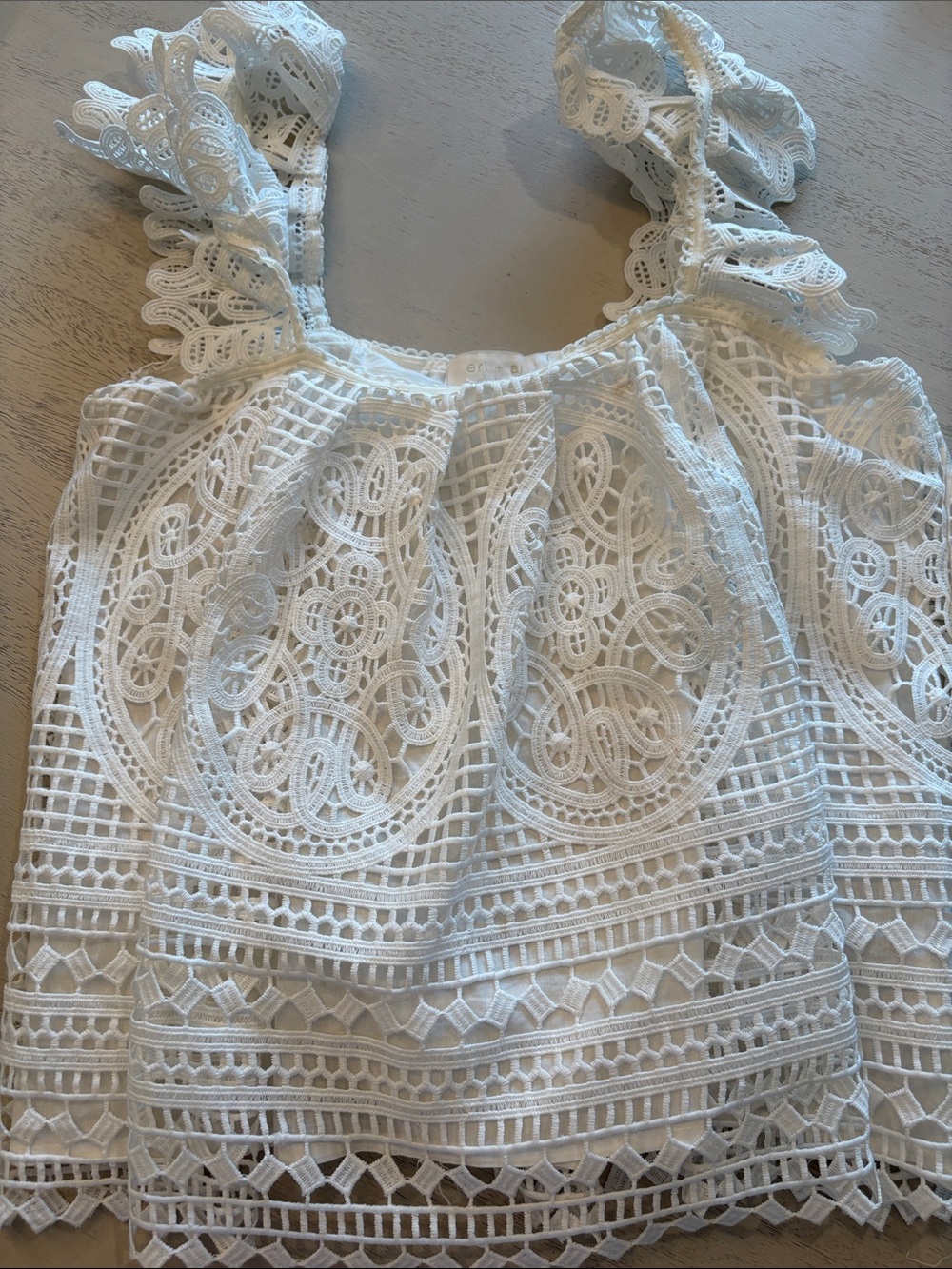 White Crochet Lace Camisole Tank Top — Feminine Summer Layer